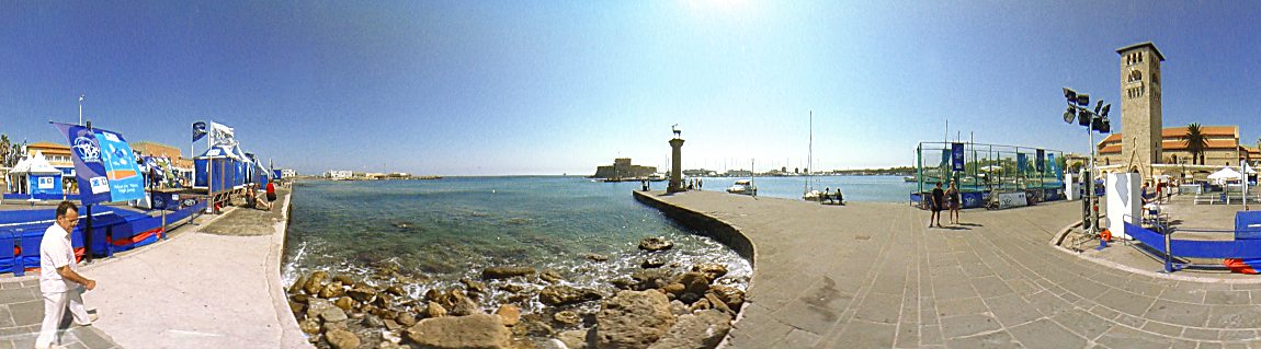 Panorama of the Olympic games 2004, 8 - 11 August 2003, Rhodes Town Photo Image of Rhodes - Rodos - Rhodos island, Greece