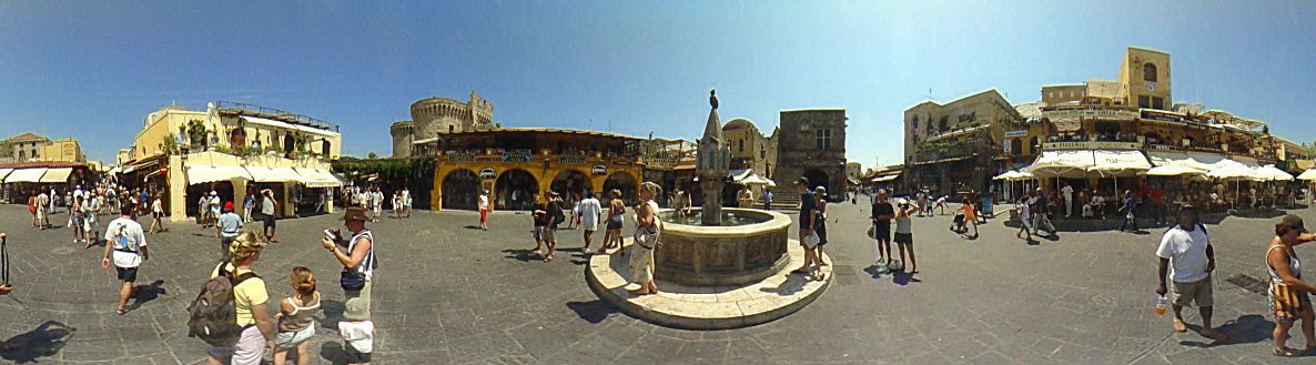 ''Hippocrates'' square, ''The big fountain'', Rhodes Old Town Photo Image of Rhodes - Rodos - Rhodos island, Greece
