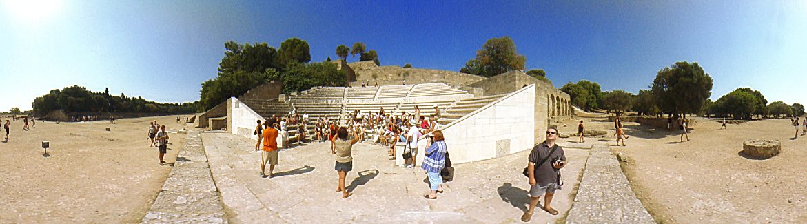 The Acropolis of Rhodes town with the amphitheater and the ancient stadium, Rhodes Town Photo Image of Rhodes - Rodos - Rhodos island, Greece